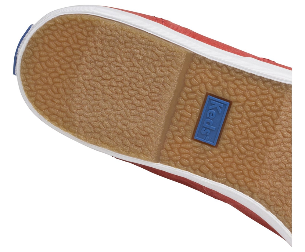 Slip Ons Keds Femme Rouge - Chillax Seasonal - 639-IWVRUY